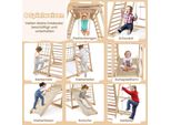 Telaio Da Arrampicata Per Interni Costway, 8 Scimmie In 1, Altalena, Rete Da Arrampicata, Scala Da Arrampicata, Corda Da Arrampicata, Roccia Da Arrampicata, Scivolo E Piattaforma, Per Bambini 1+