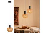Zmh Lampada A Sospensione Boho Lampada A Sospensione Rattan 1 Fiamma Tavolo Da Pranzo Lampada A Sospensione Intrecciata Paralume Lampada A Sospensione Per Camera Da Letto/Senza Lampadina