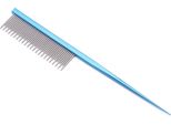 Inf Pettine In Acciaio Inox Con Coda A Punta Per Cani E Gatti Blu