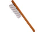 Inf Pettine Per Animali Domestici Con Manico In Legno - Denti In Acciaio Inox Per Pulci, Zecche E Rimozione Del Pelo