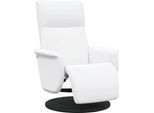 Vidaxl Poltrona Reclinabile Per Massaggio Bianca 71 X 90 X 105 Cm In Pelle Finta
