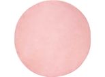 Vidaxl Tappeto Coniglietto In Pelliccia Sintetica Olite Rosa Ø 80 Cm Poliestere