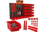 Pannello Porta Attrezzi + 24 Scatole E Supporti 77X39 Cm Per Officina Garage