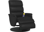 Vidaxl Poltrona Reclinabile Per Massaggio Nera 71 X 98 X 106 Cm In Pelle Finta