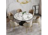 Set Di 6 Sedie Da Pranzo Merax, Sedia Da Pranzo Moderna Con Gamba Inclinata, Sedia Imbottita, Piedini Regolabili, Sedie Da Cucina, Lino E Pelle, Beige+Khaki