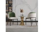 Set Di 2 Sedie Per Sala Da Pranzo Merax, Sedia Moderna Per Sala Da Pranzo Con Gamba Inclinata, Sedia Imbottita, Piedini Regolabili, Sedie Da Cucina, Lino E Pelle, Beige+Verde