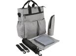Borsa Fasciatoio Per Neonati Insular, Grande Capacità, Appendino Portatile Angolato Per Carrozzina Della Mamma (Grigio).