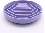 Inf Ciotola In Silicone Per Cani Slow Feeder Con Base A Ventosa Viola
