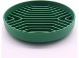 Inf Ciotola In Silicone Per Cani Slow Feeder Con Base A Ventosa Verde