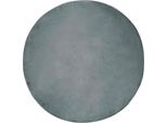 Vidaxl Tappeto Coniglio In Pelliccia Sintetica Olite Antracite Ø 80 Cm Poliestere