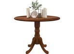 Tavolo Da Pranzo Costway, Tavolo Da Cucina Rotondo In Legno Massiccio, Tavolo Da Pranzo Per 4 Persone, Tavolo In Legno Per Cucina E Sala Da Pranzo, 100 X 100 X 73 Cm (Noce)