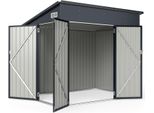 Costway 235X174X197 Cm Casetta Da Giardino In Metallo, Ripostiglio Con Porta Anteriore E Porta Laterale E Tetto A Una Falda, Ripostiglio Chiudibile A Chiave, Capanno Da Giardino
