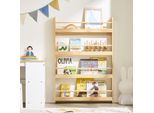 Sobuy Libreria Scaffale Da Parete Per Bambini Scaffale Per Bambini Camera Per Bambini Scaffale Di Stoccaggio Con 4 Ripiani Per Libri Giocattoli E Decorazioni Mobili Camera Per Bambini KMB08-N
