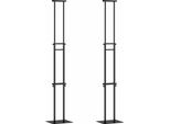 Vidaxl Stand Fieristici 2 Pezzi Nero 30 X 23,5 X 210 Cm Acciaio
