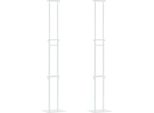 Vidaxl Stand Fieristici 2 Pezzi Bianco 30 X 23,5 X 210 Cm Acciaio