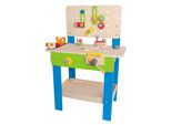 Spielwerkbank Hape "Meister Werkbank (38-Tlg.)", Bunt, Rollenspielzeug, Kinderb:81Cm H:55Cm T:28Cm, Kunststoff, B:81Cm H:55Cm T:28Cm