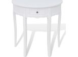 Syfax™ Tavolo Consolle Con Cassetto Semicircolare Bianco