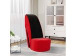 Maison Exclusive - Poltrona A Forma Di Scarpa Con Tacco Alto In Velluto Rosso