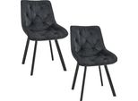 Akord Set Di 2 Sedie Nere 50X43X49 Cm