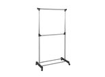 Haku MöBel Appendiabiti A Rullo Alluminio, Cromo, Grigio - Plastica, Metallo, L/H/D: 90X120-210X43 Cm