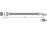 Tubo Freno 225Mm Metzger Per Toyota Corolla Verso