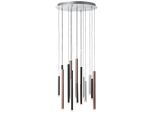Brilliant Pendelleuchte "Cembalo", Braun (Braun, Kaffee), 16, Ø 55,3Cm H: 180Cm, 1 Stk., Leuchten, Led HäNgelampe 16Flg Braun/Kaffee, Pendelleuchte