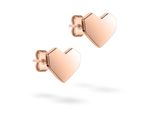 Paar Ohrstecker Liebeskind Berlin "Schmuck Edelstahl Urban Heart Herz", Rosa (RoséGoldfarben), Ohrringe, Damen, Edelstahl