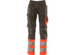 Mascot® Unisex Warnschutzhose Leeds Grau GrößE 44