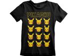 Pokemon - Facce Da Pikachu - Maglietta Nera - Taglia 146