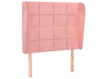 Syfax™ Testiera Ad Orecchio Rosa 93X23X118/128 Cm In Velluto