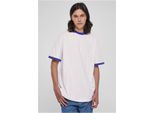 PáNské TričKo Urban Classics Tee Oversize Bianco/Royal - Xl
