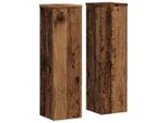 Vidaxl Supporto Per Piante 2 Pz. Aspetto Legno Recuperato 17X17X60 Cm Materiale A Base Di Legno