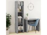 Vidaxl Libreria Grigio Cemento 40X35X180 Cm Materiale A Base Di Legno - Libreria - Librerie - Libreria - Librerie
