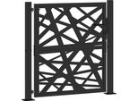 Vidaxl Cancello Da Giardino Nero 100X100 Cm In Acciaio Design Leggero