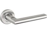 Maniglia Per Porta Lavuzo Teramo In Acciaio Inox Con Rosetta Rotonda - Per Set