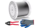Fune In Acciaio Inox Ф3,18Mm X 305M - 7,1Kn - 7X7 Trefoli - Fune Per Impieghi Gravosi Per L'edilizia E L'industria