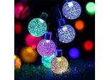 Mafiti Luci Fiabesche Da Esterno, 12M 66 Sfere Di Cristallo Solare Impermeabile IP65 Per Giardino, Terrazza, Balcone, Matrimonio