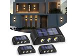 Yunyoda Luci Solari Giardino Esterno, Confezione 4 Luci A Parete, Led Up & Down Decorativo IP65 Impermeabile, Prato, Balcone, Terrazza, Cortile