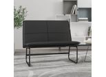 The Living Store Panca Nera 100X75X76 Cm In Pelle Finta