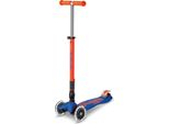 Micro Kids Scooter Maxi Deluxe Led Pieghevole, Arancione Neon Brillante