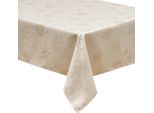 Atmosphera | Tovaglia Natalizia - Tovaglia - 140 X 240 Cm - Beige Con Stelle Dorate - Natale - Tovaglia