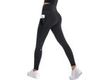 Gymcope Leggins Sportivi Donna Vita Alta, Leggins Push Up Palestra Con Tasche, Leggings Pantaloni Yoga Elasticizzati Controllo Della Pancia Con Logo Riflettente Per Pilates, Fitness, Gym, Casual