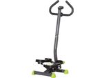Hometrainer Stepper Fitness Swing Stepper Con Display Lcd E Maniglie Fino A 100 Kg, Acciaio Abs, Grigio E Verde, Compatto 55 X 44 X 108 Cm