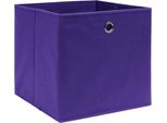 Vidaxl Scatole Portaoggetti 10 Pz. Tessuto Viola 32X32X32 Cm