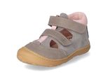 Ricosta Ebi 1201102450 Sandalo Da Bambina, Pelle, Grigio/Rosa, Scarpe Da Bambino, Medio - Scarpe Da Bambino Per Camminatori Taglia 18 - 26, Grigio, Pelle (Buk/Velour)