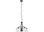 Lampadario Rustica 5Xe14 40W Marrone Antico