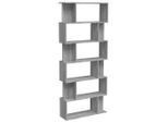 Libreria/Divisorio Grey Sonoma 80X24X192 Cm Materiale A Base Di Legno