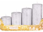 Nohel Giardino Candele Dell'avvento Rustico Rustico D5X6/8/10/12Cm 4Pz