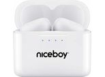 Niceboy Hive Podsie 3 Polar White Cuffie Senza Fili Nell'orecchio
