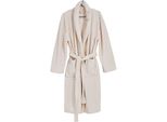 Bademantel DONE. Gr. S, beige, L:120cm, Flanell, Hausmäntel, Bademantel